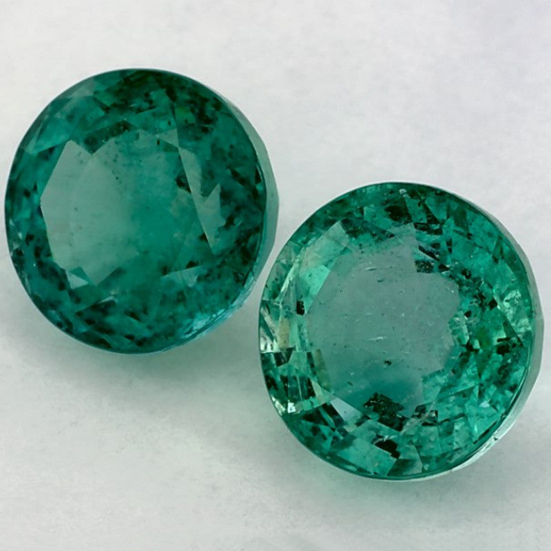4.29 Carat Round Natural Green Emerald