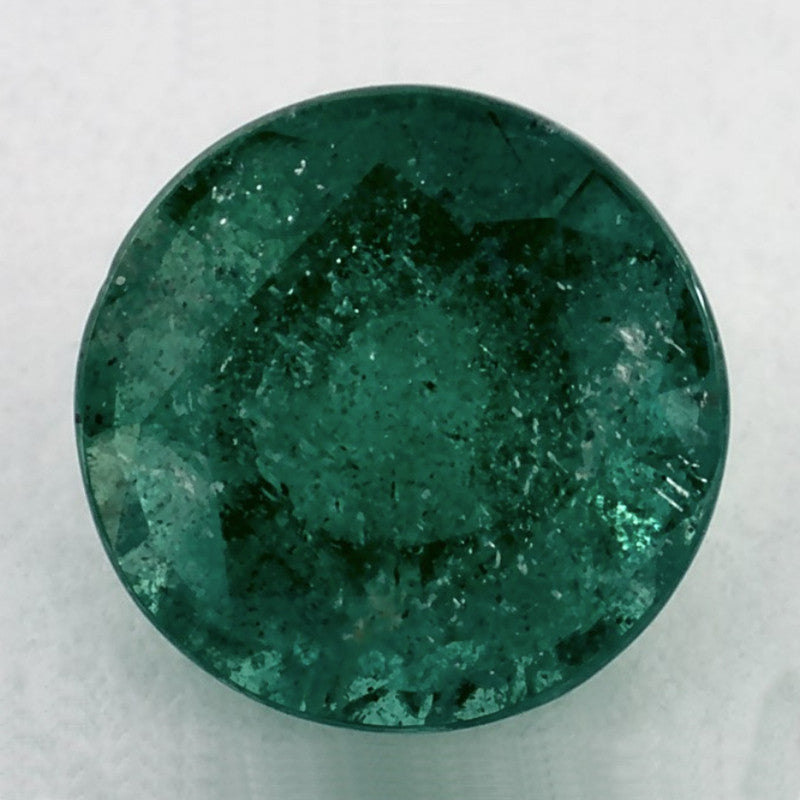 1.36 Carat Round Natural Green Emerald