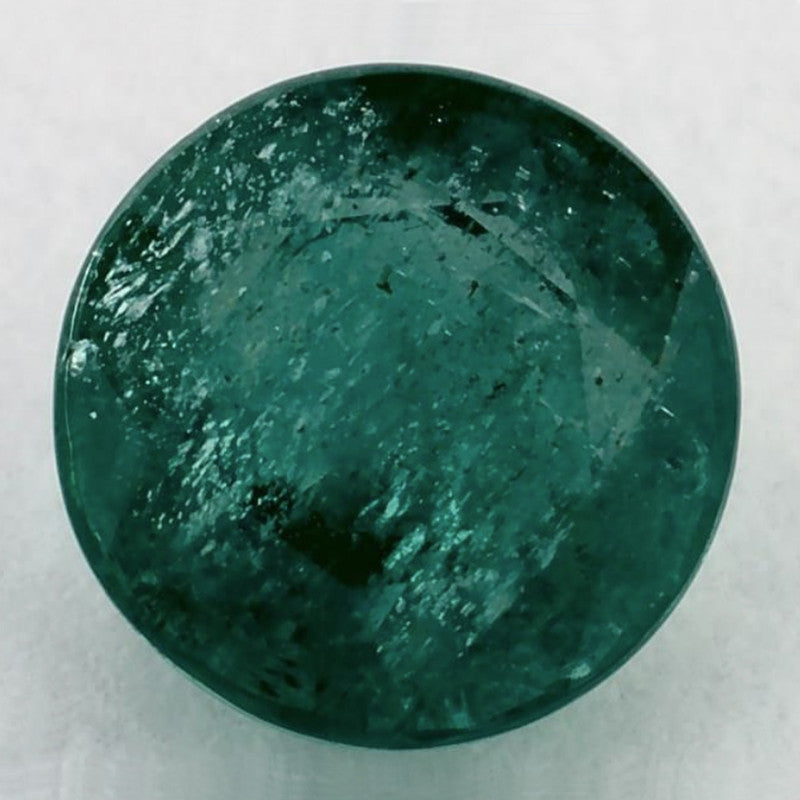 1.43 Carat Round Natural Green Emerald