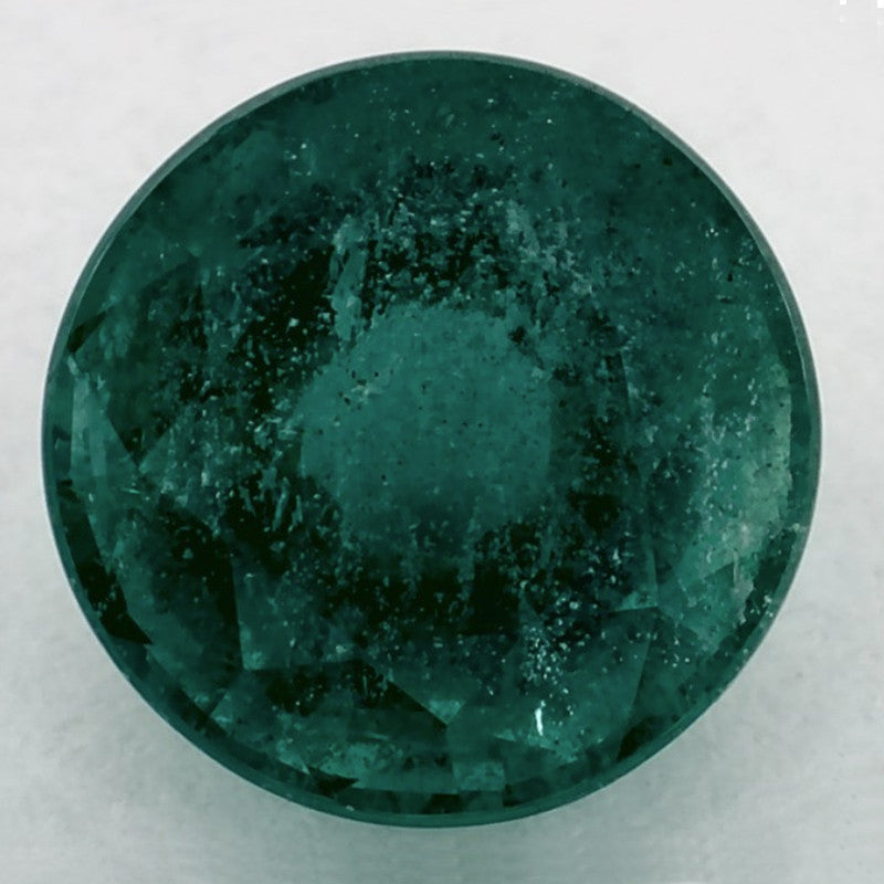 1.66 Carat Round Natural Green Emerald