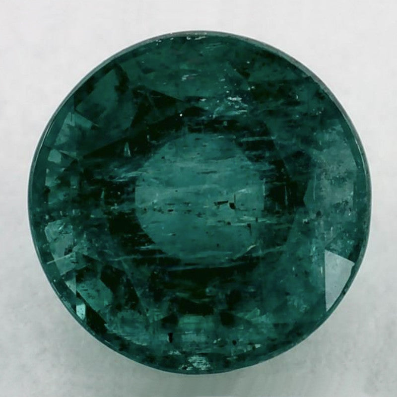 1.73 Carat Round Natural Green Emerald