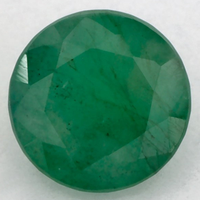 1.30 Carat Round Natural Green Emerald