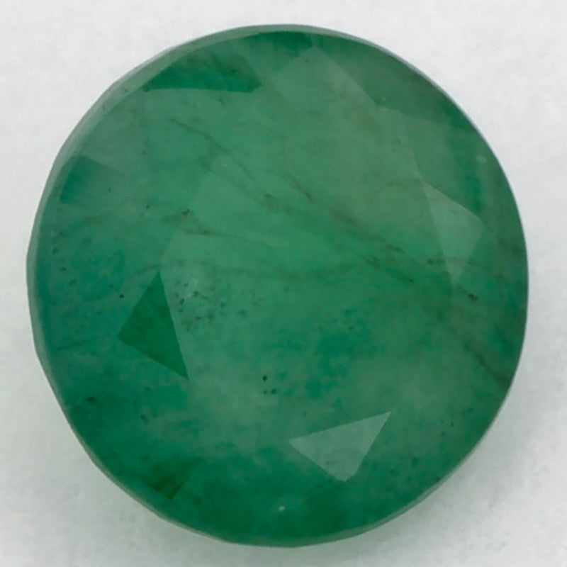 1.30 Carat Round Natural Green Emerald