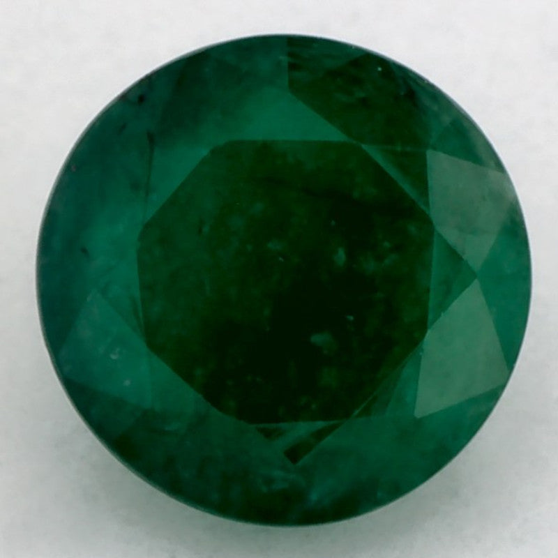 1.39 Carat Round Natural Green Emerald