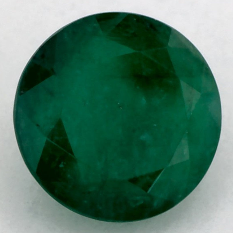 1.39 Carat Round Natural Green Emerald