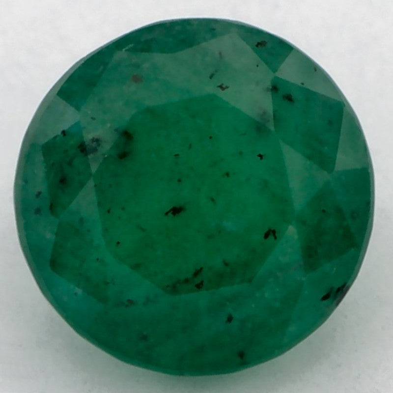 1.07 Carat Round Natural Green Emerald