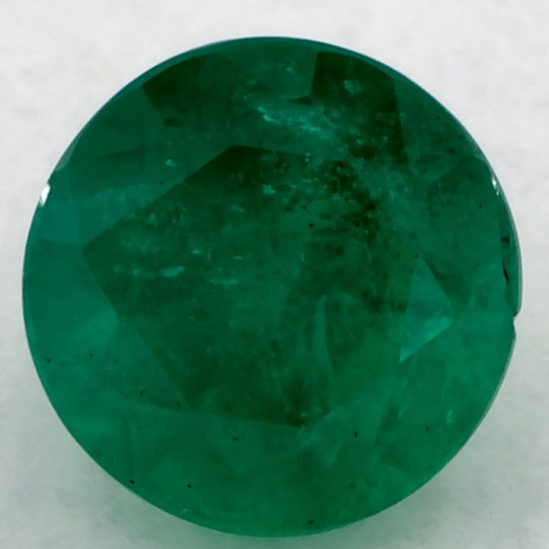 0.81 Carat Round Natural Green Emerald