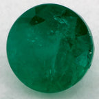 0.81 Carat Round Natural Green Emerald