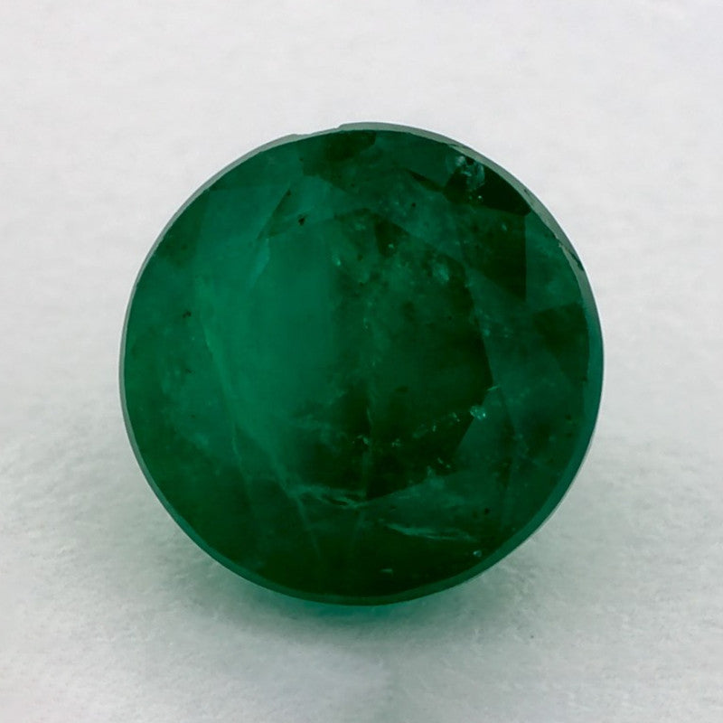 1.61 Carat Round Natural Green Emerald