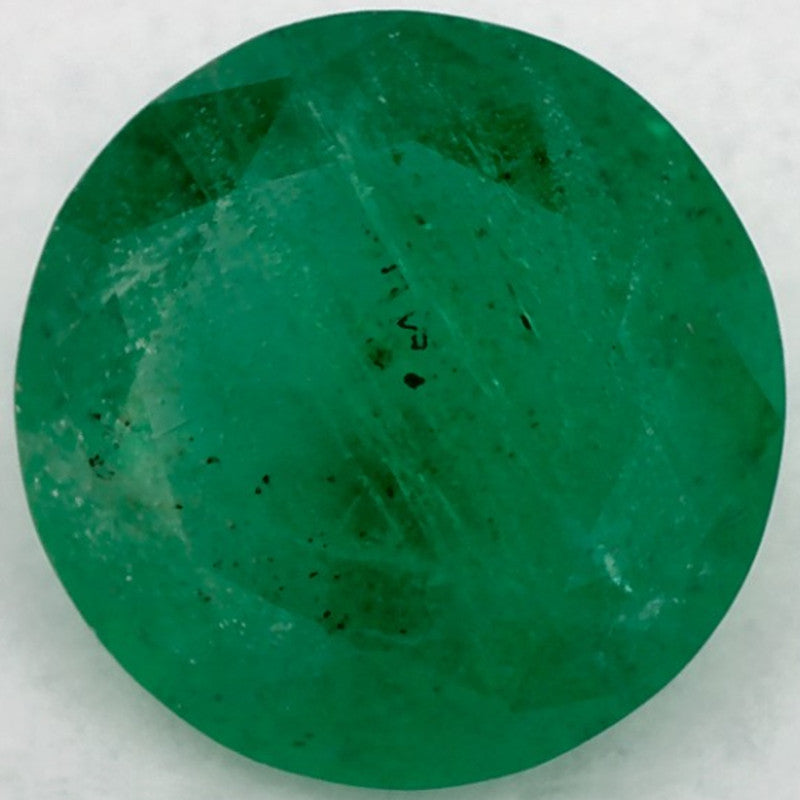 1.69 Carat Round Natural Green Emerald