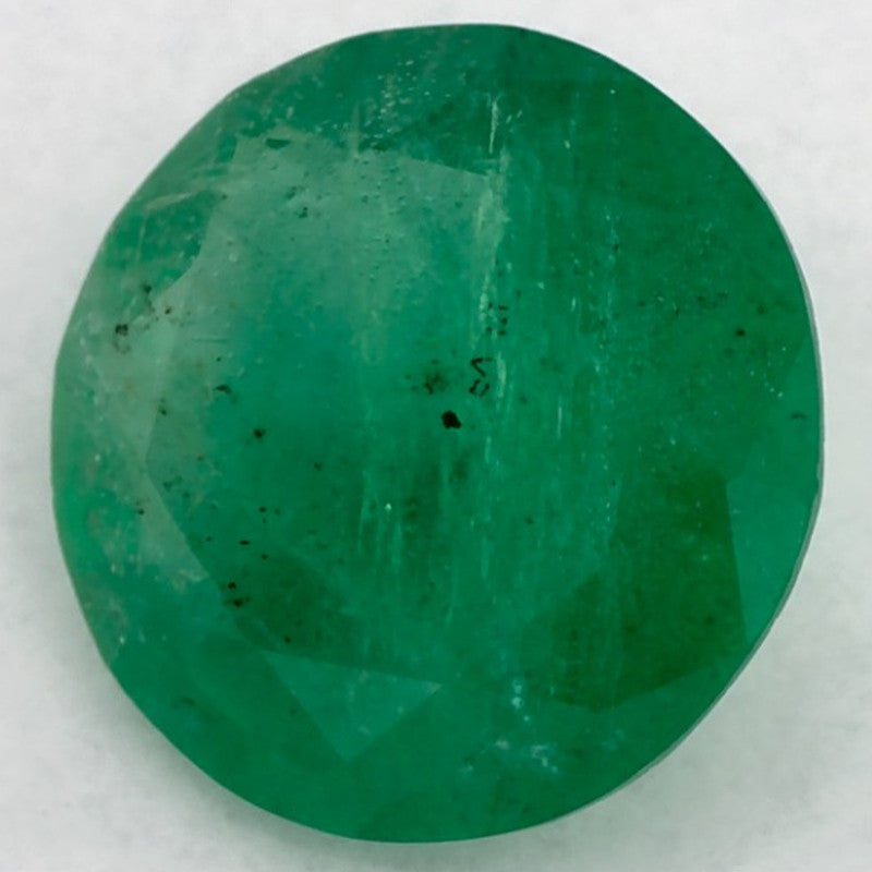 1.69 Carat Round Natural Green Emerald