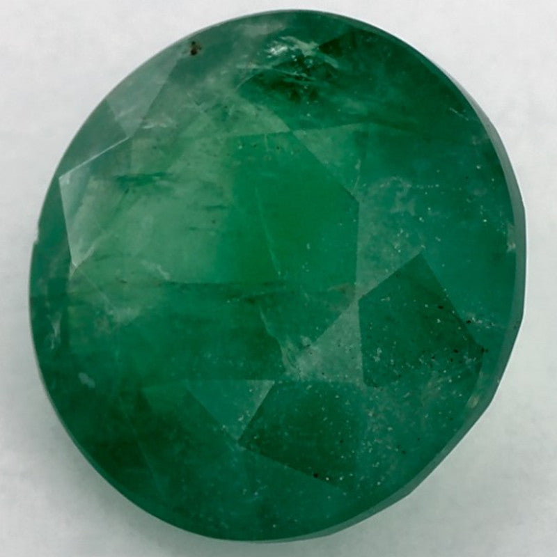 4.44 Carat Round Natural Green Emerald