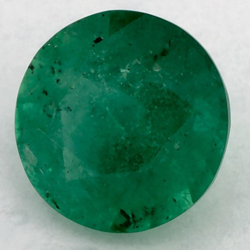 0.72 Carat Round Natural Green Emerald