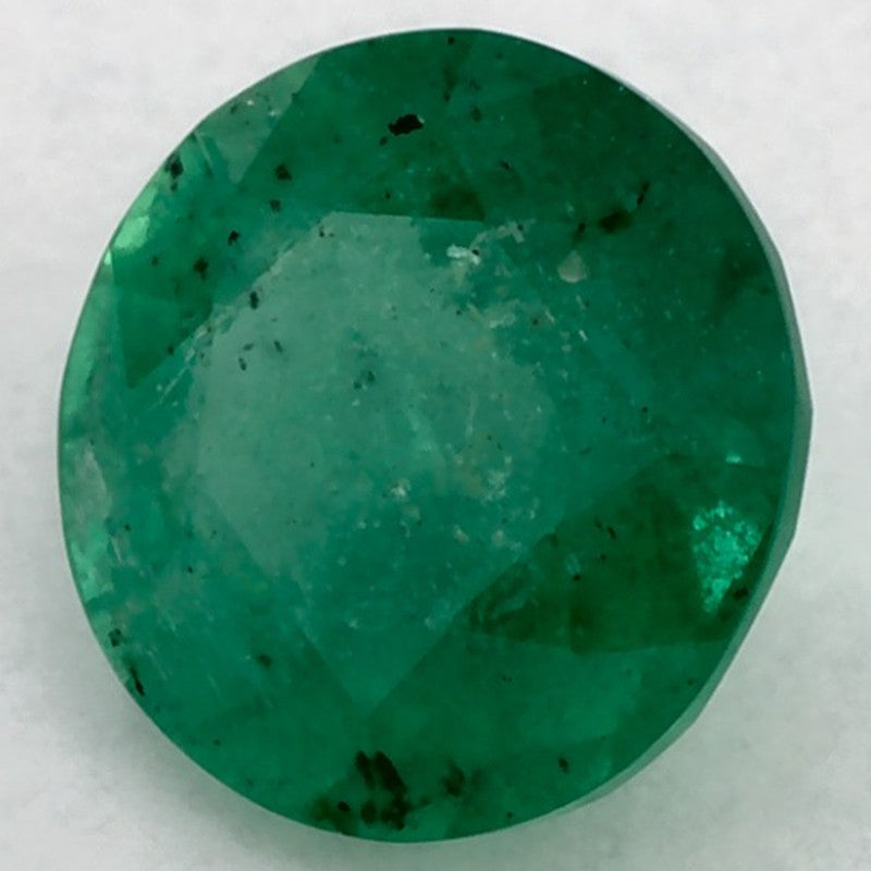 0.72 Carat Round Natural Green Emerald