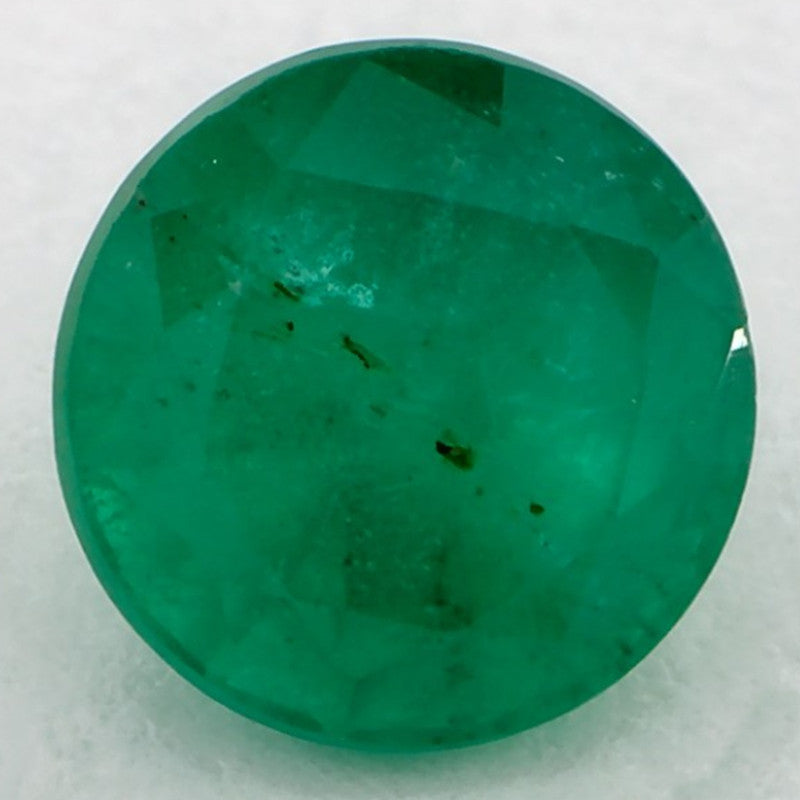 1.35 Carat Round Natural Green Emerald