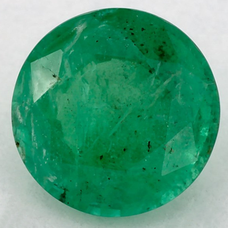 1.41 Carat Round Natural Green Emerald