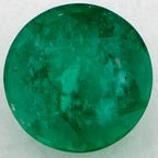 1.52 Carat Round Natural Green Emerald