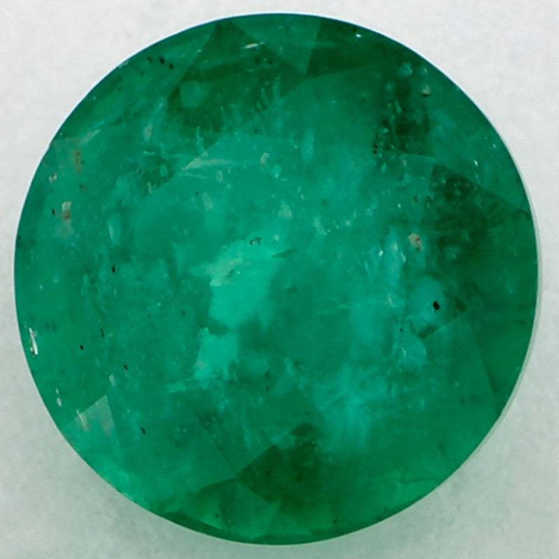 1.52 Carat Round Natural Green Emerald