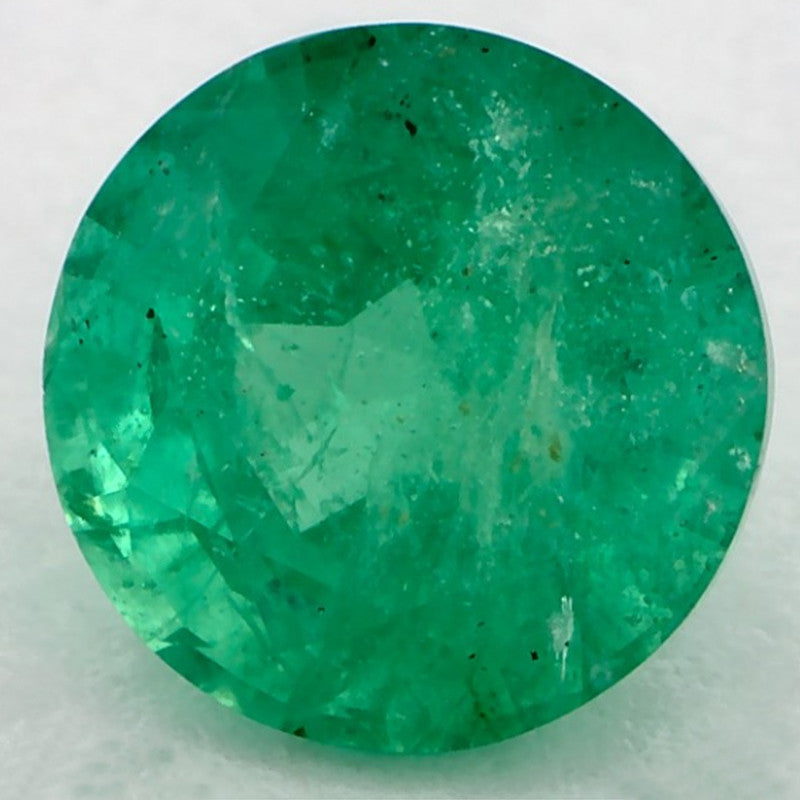 1.62 Carat Round Natural Green Emerald