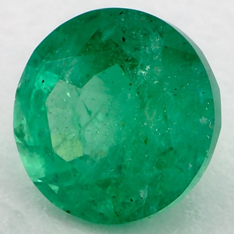 1.62 Carat Round Natural Green Emerald