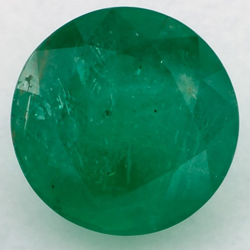 3.23 Carat Round Natural Green Emerald