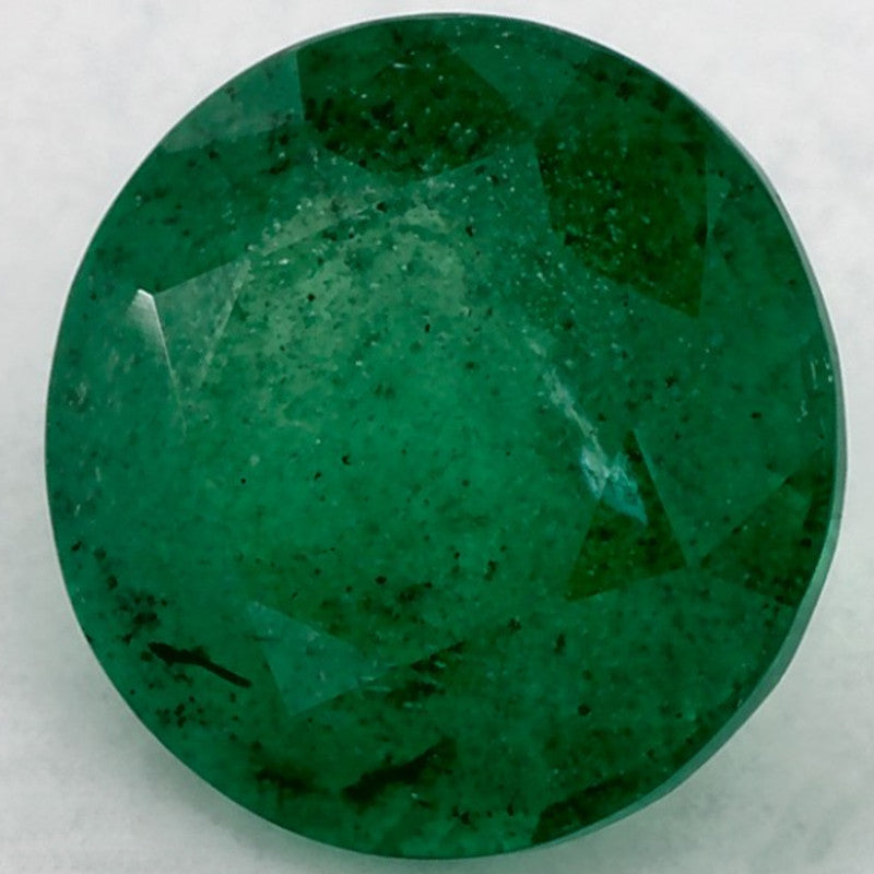 1.49 Carat Round Natural Green Emerald