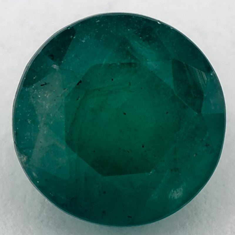 3.59 Carat Round Natural Green Emerald