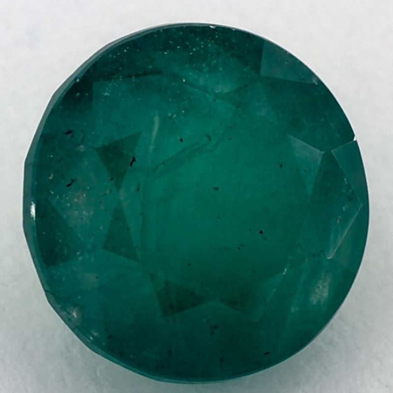 3.59 Carat Round Natural Green Emerald