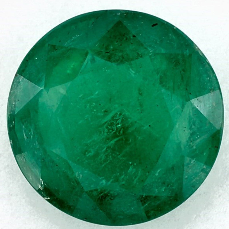 3.05 Carat Round Natural Green Emerald