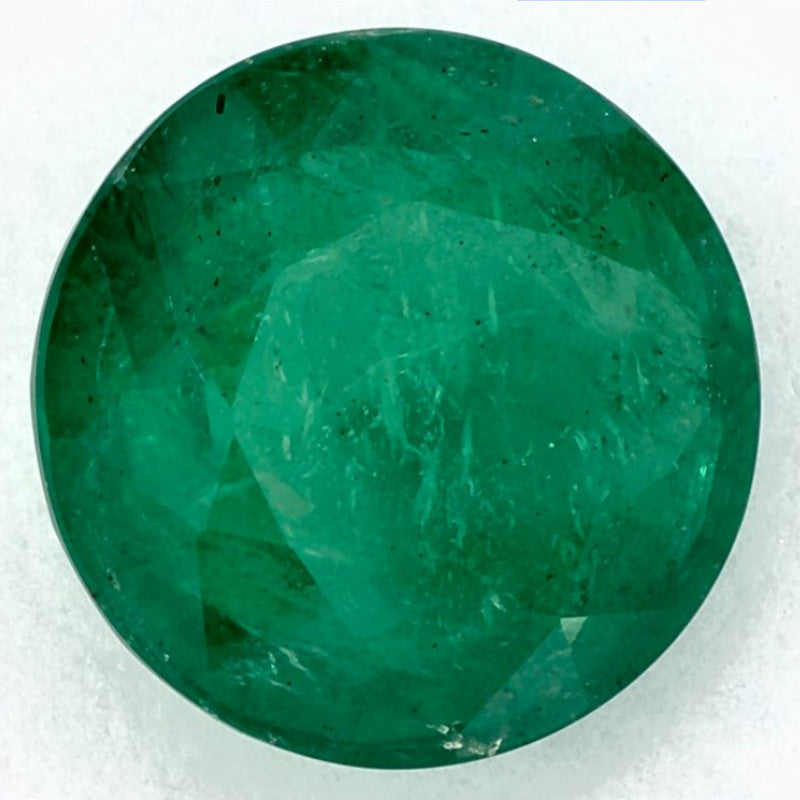 3.05 Carat Round Natural Green Emerald