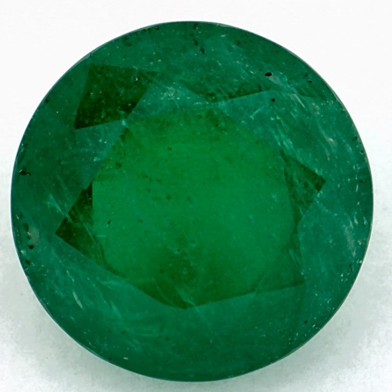 3.23 Carat Round Natural Green Emerald