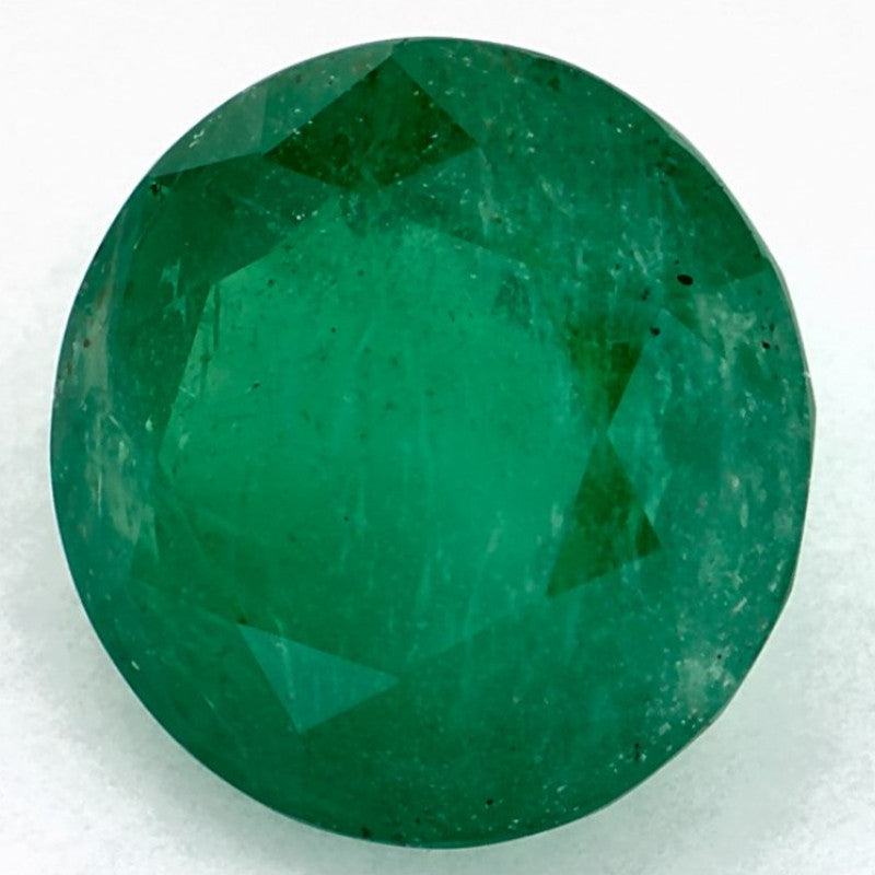 3.23 Carat Round Natural Green Emerald