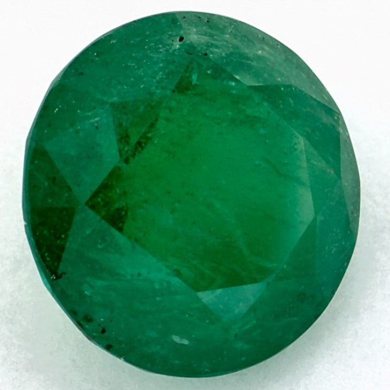 3.23 Carat Round Natural Green Emerald