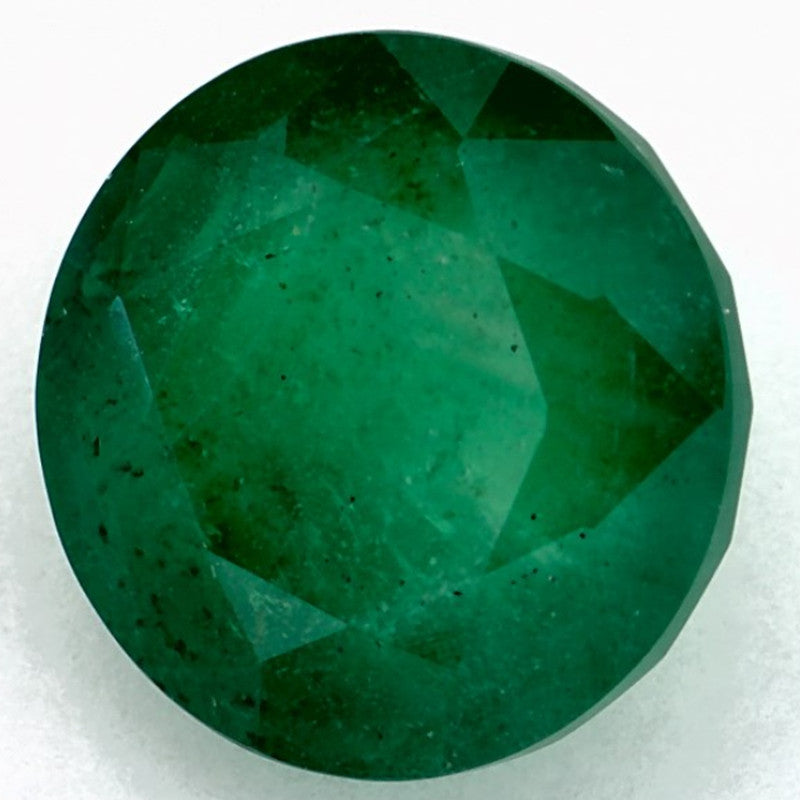 4.22 Carat Round Natural Green Emerald
