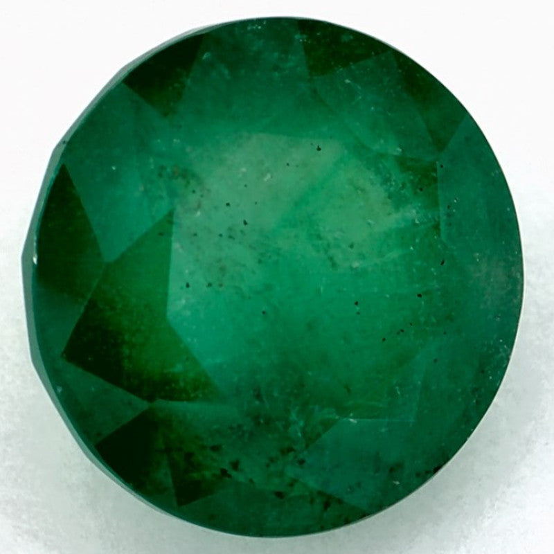4.22 Carat Round Natural Green Emerald