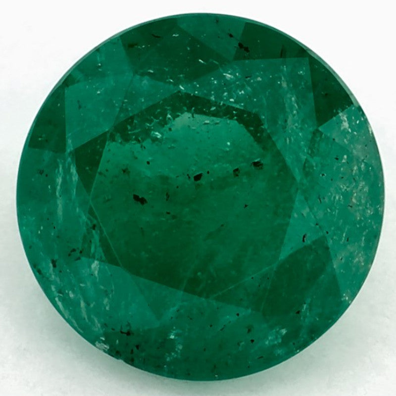1.75 Carat Round Natural Green Emerald