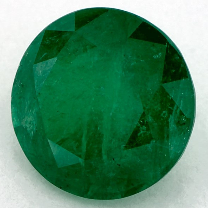 2.13 Carat Round Natural Green Emerald