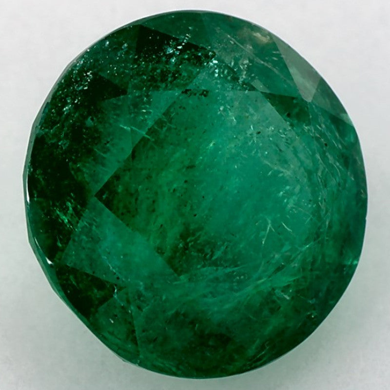 8.18 Carat Round Natural Green Emerald