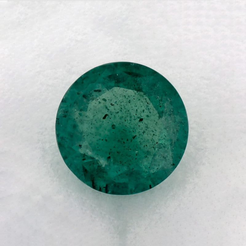 0.85 Carat Round Natural Green Emerald
