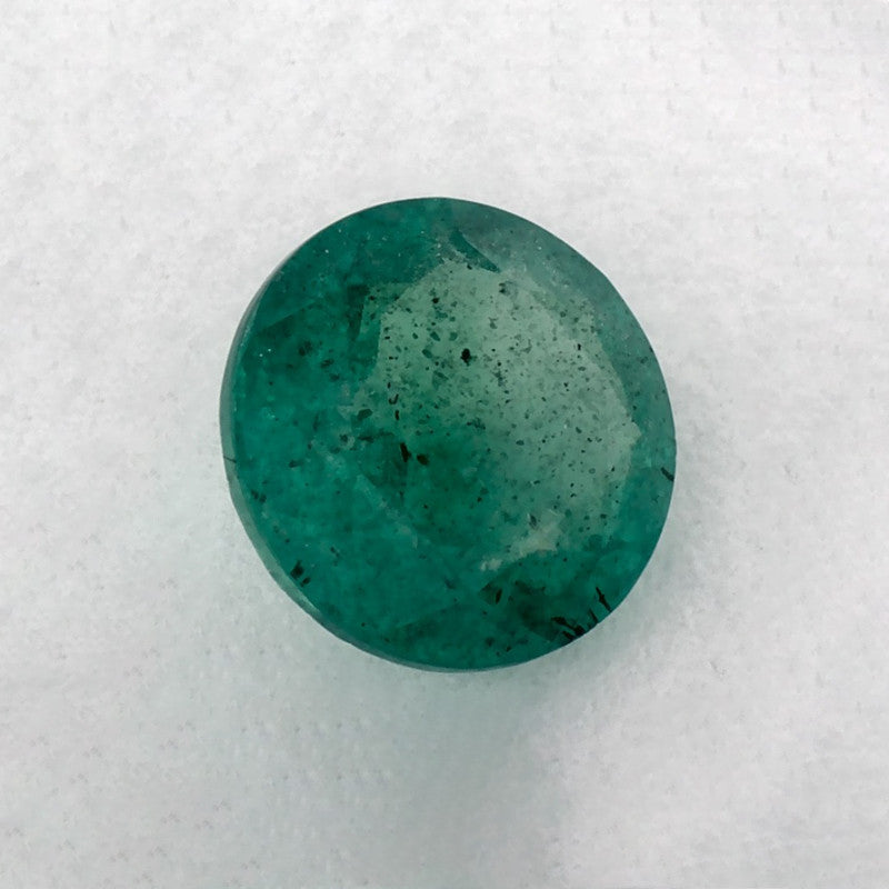 0.85 Carat Round Natural Green Emerald