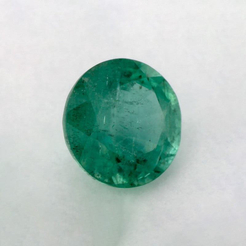 0.86 Carat Round Natural Green Emerald