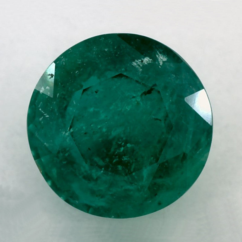 1.68 Carat Round Natural Green Emerald