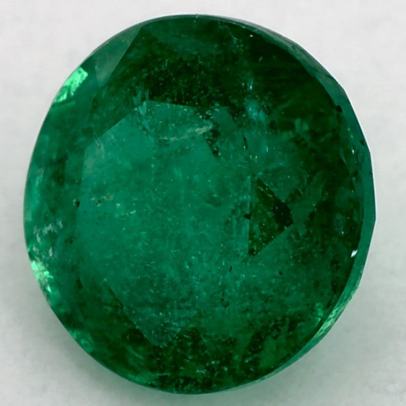 1.68 Carat Round Natural Green Emerald