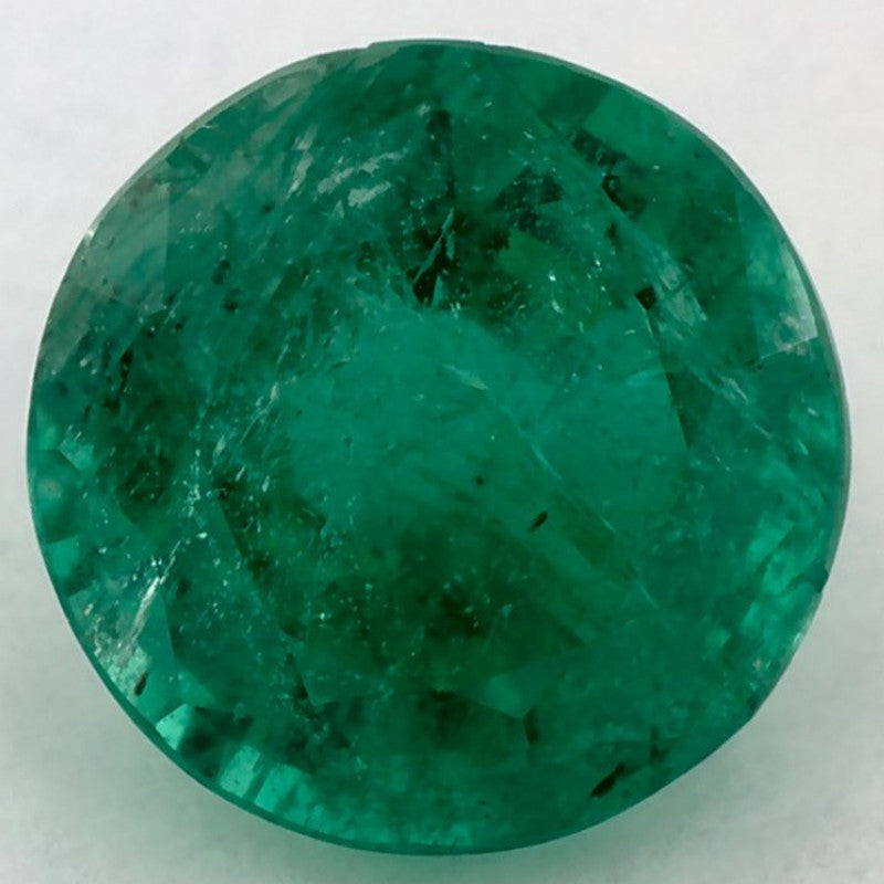 1.53 Carat Round Natural Green Emerald