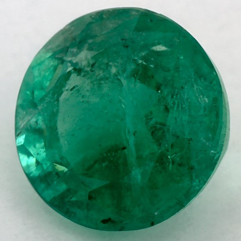 1.53 Carat Round Natural Green Emerald