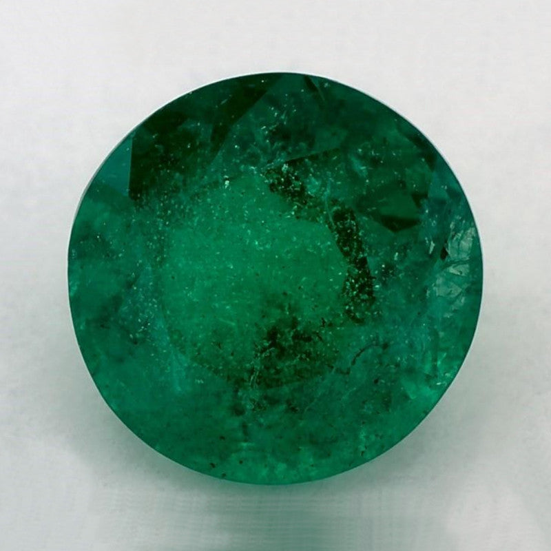 1.80 Carat Round Natural Green Emerald
