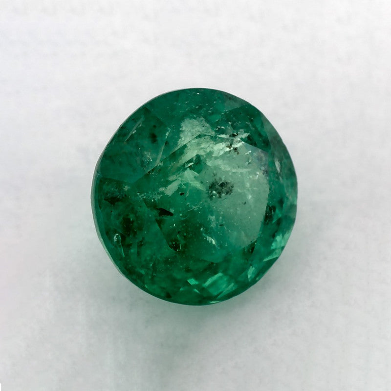 1.41 Carat Round Natural Green Emerald