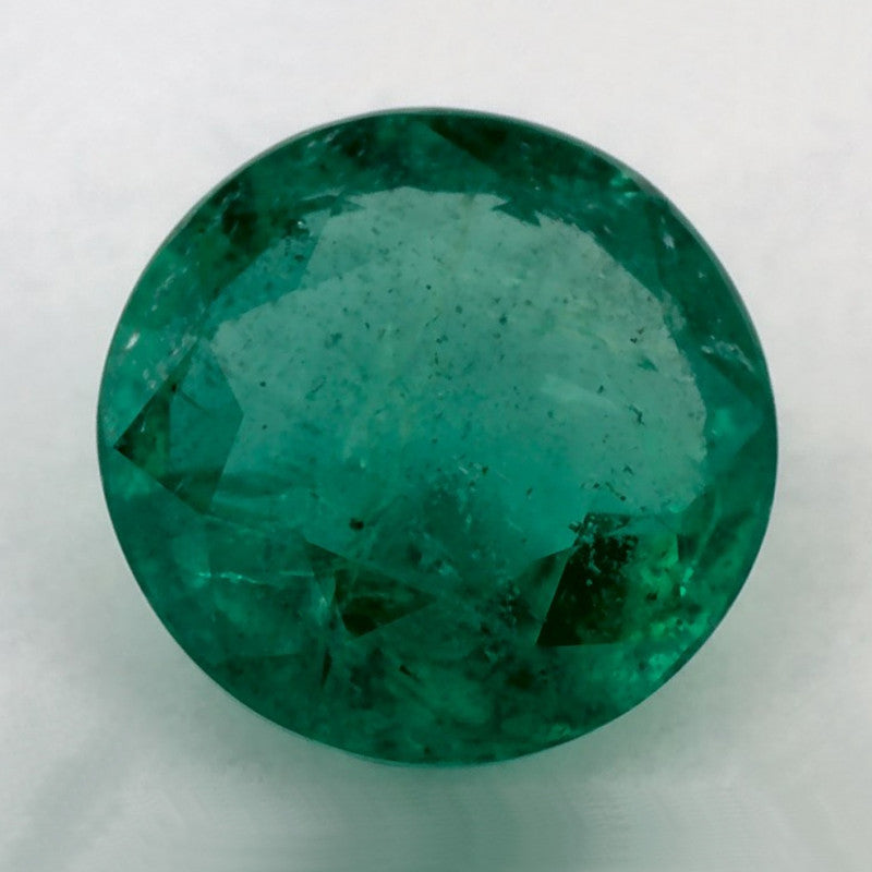 1.23 Carat Round Natural Green Emerald