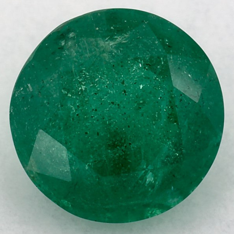 2.20 Carat Round Natural Green Emerald