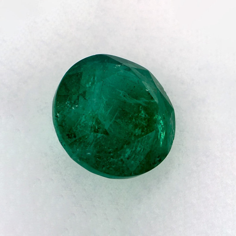 2.01 Carat Round Natural Green Emerald